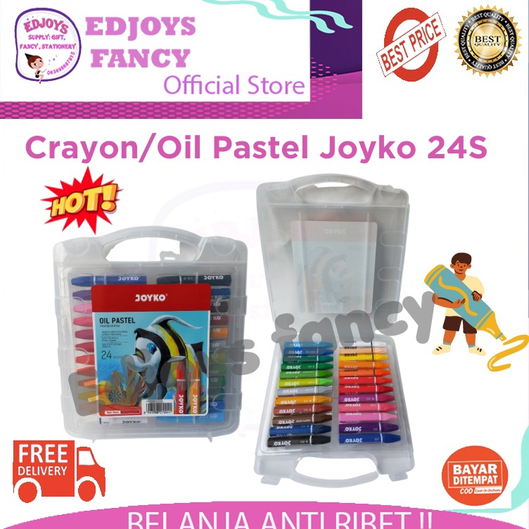 

Eksklusif Joyko Titi crayon oil pastel krayon 24 warna Crayon anak Krayon Joyko