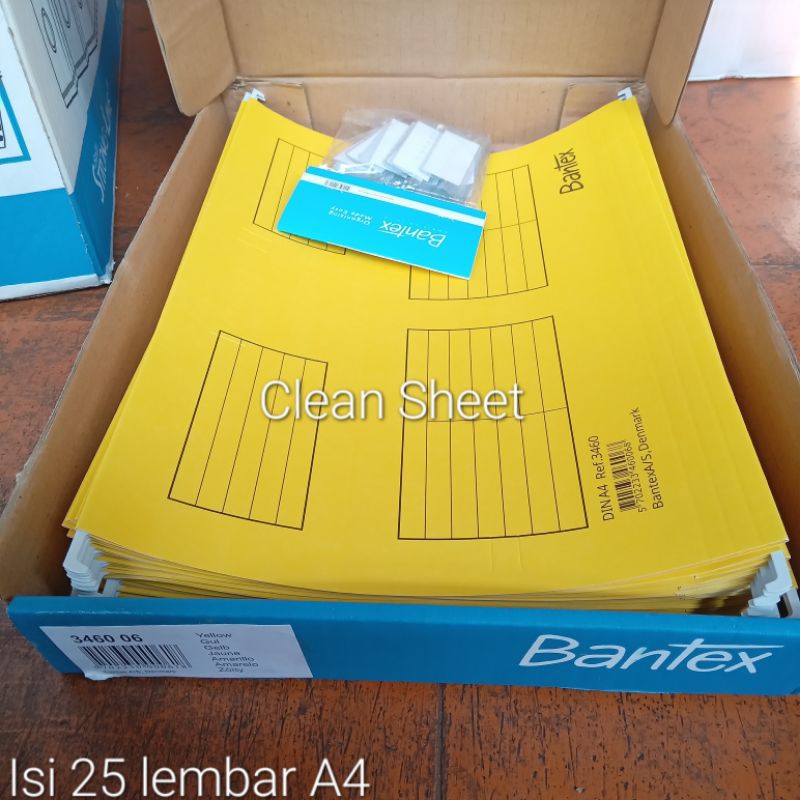 

Hang map gantung A4 bantex kuning(Harga/1 kotak,isi 25 lembar)