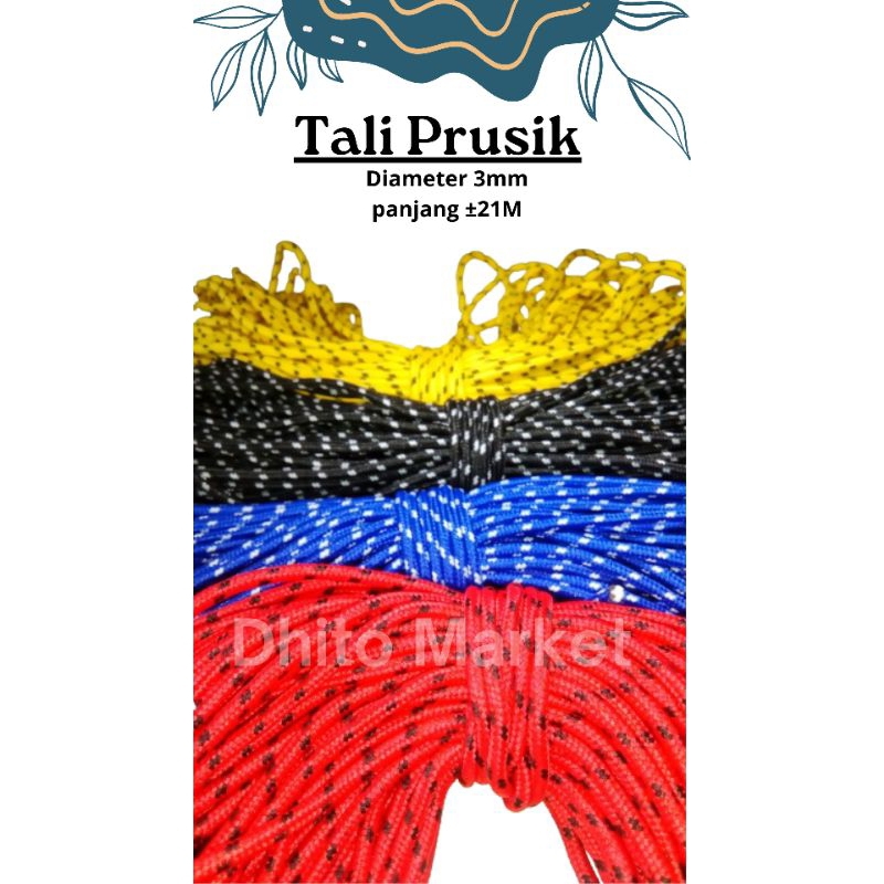 

Tali Prusik Panjang 20 Meter Ukuran Tali 3mm / Tali Kerajinan / Tali Gelang