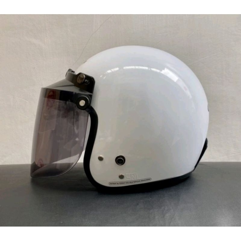HELM BOGO ANAK CARKIDSS WHITE GLOSSY 3-10th