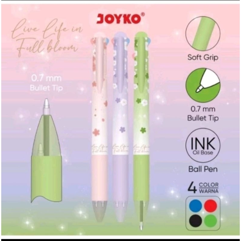 

PULPEN 4 WARNA JOYKO BP-366 QUACO 5 (SATUAN)