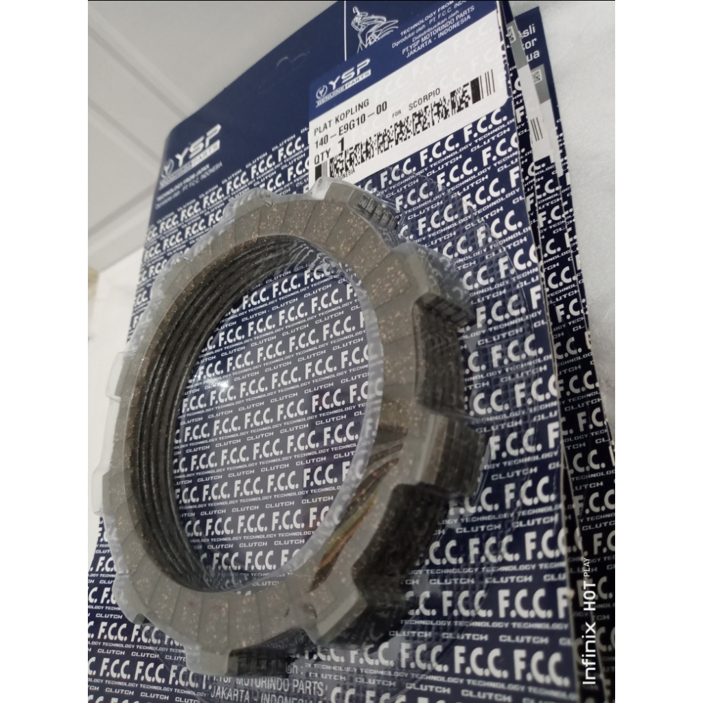 PLAT PELAT KOPLING SCORPIO (5BP))  Yamaha Scorpio/  Isi 5 Keping / Kain Kopling Original FCC