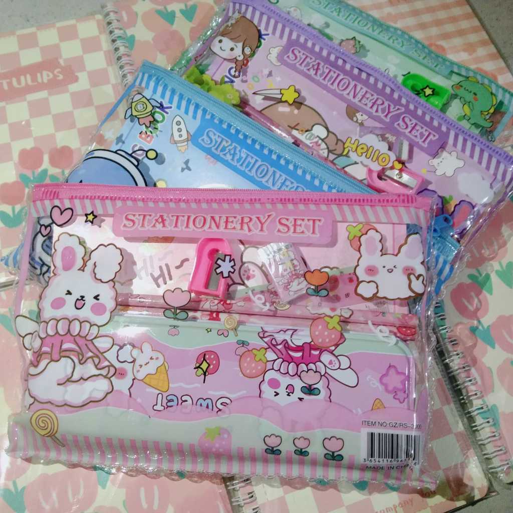 

Stationery Set / Alat Tulis Set untuk anak-anak + Pouch