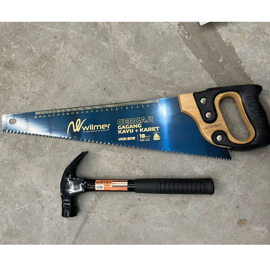 Paket Hemat Gergaji dan Palu Gagang Besi / Set Gergaji Palu Kambing