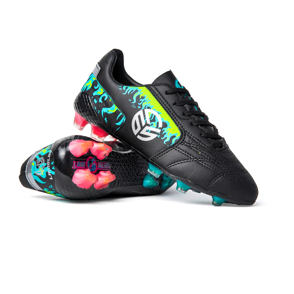 Lamgles - Sepatu Bola Lamgles EAGLE FIRE BLACK WHITE Original In Indonesia