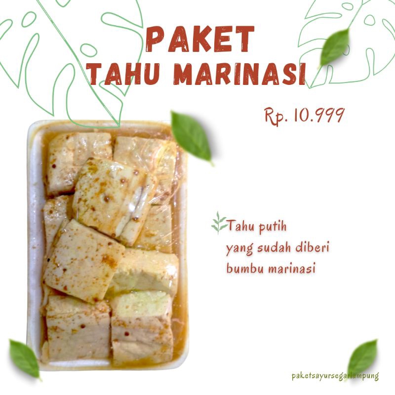 

(paket sayur) tahu marinasi