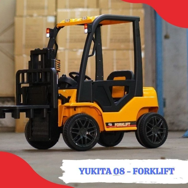 Mainan Anak Mobilan Aki Yukita 08 Forklift 12V MP3 dan USB