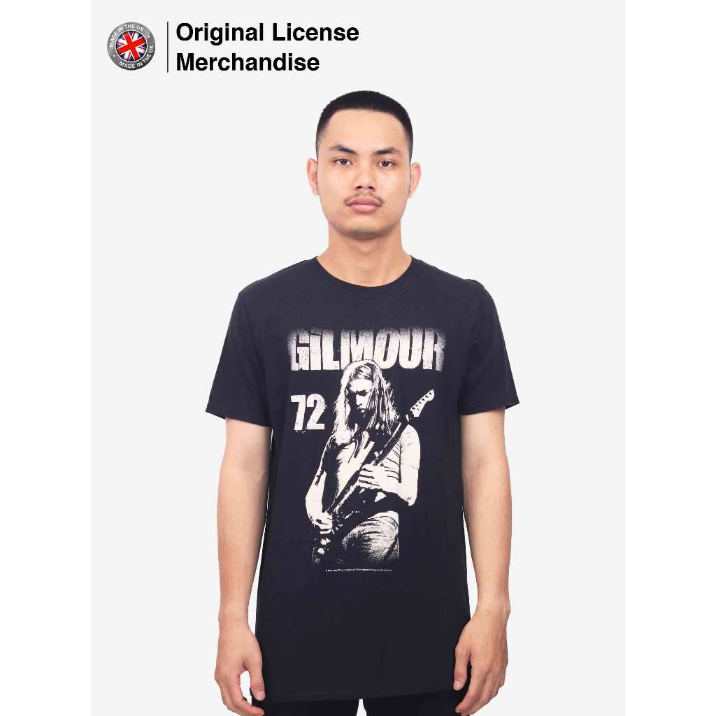 Kaos Baju Short Sleeve Hitam Premium Dewasa Unisex Pria Band Musik DAVID GILMOUR Original Gilmour 72