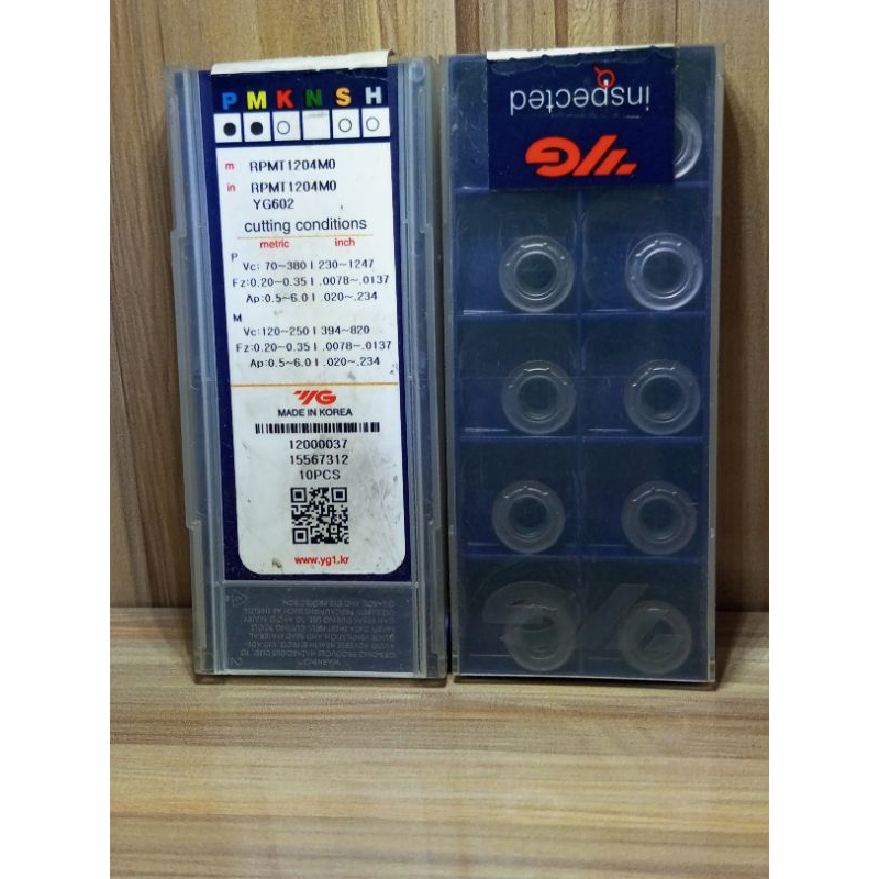 Insert RPMT1204MO YG602 YG1 insert miling RPMT12 baru