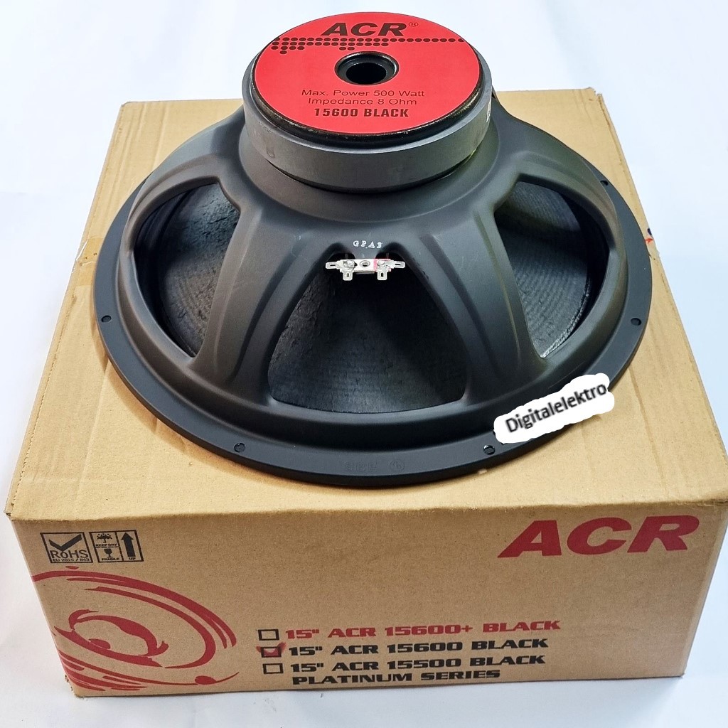 Speaker 15 inch 15" ACR 15600 BLACK SERIES 500 watt Woofer