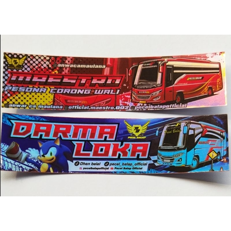 

stiker Maestro & Darma loka holo 1 pcs anti air