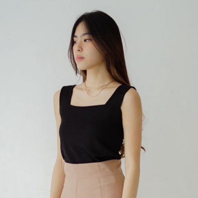 TANK TOP Square Tanktop Baju Atasan Wanita Crop Top Korea Crop Square Tank