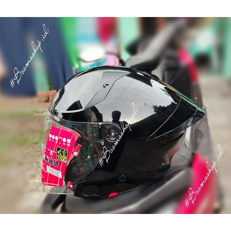 kyt ttr jet solid black glosy