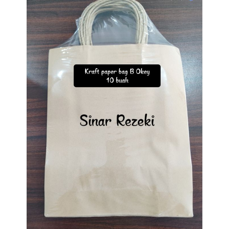 

10 buah!! kraft paper bag okey/tas kertas coklat