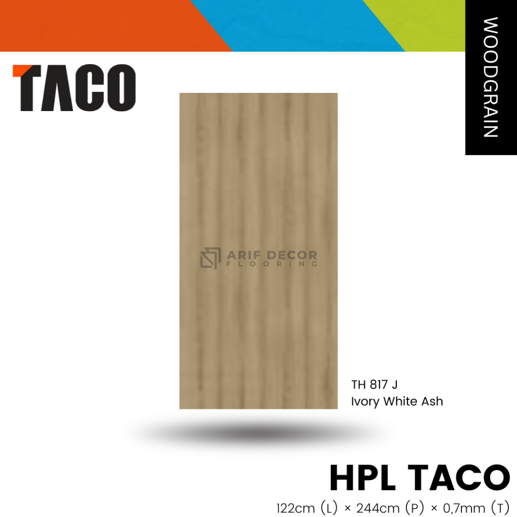 TACO HPL TH 817 J IVORY WHITE ASH
