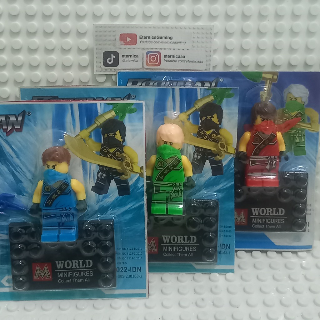 Mini Figures Ninjago (Master Ninja) Lloyd, Kai, Cole, Jay (MTC/Roboman/Bootleg) Sealed [Banjarmasin]