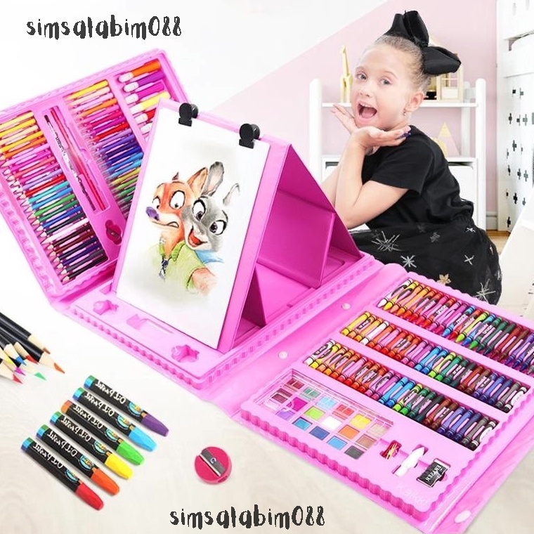 

KODE S53A Crayon Warna 28pcs Set Alat Menggambar Melukis Anakanak Crayon Cat Air Pensil Lkp