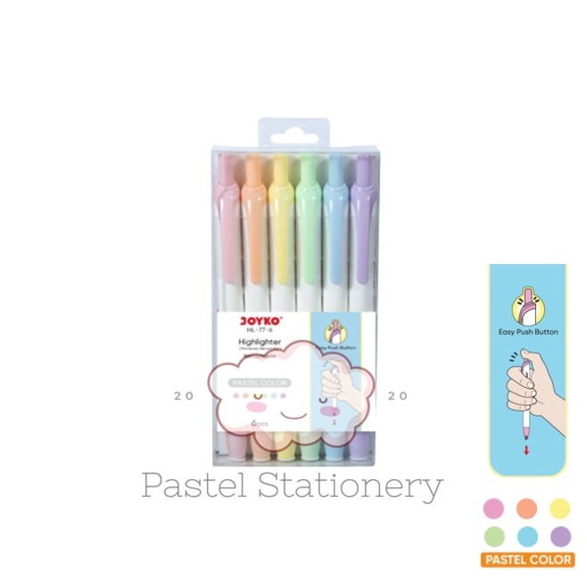 

KODE U17F Highlighter Set Joyko HL776 Penanda Berwarna Joyko Pastel Color