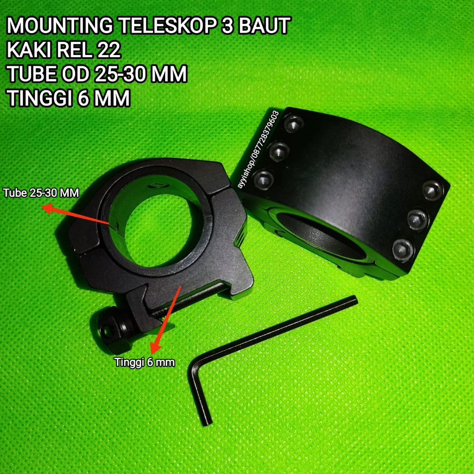 Modern MOUNTING TELESKOP 3 BAUT PENDEK  MOUNTING TELESKOP MURAH  MOUNTIG TIGA BAUT KAKI 22  COD BAYA