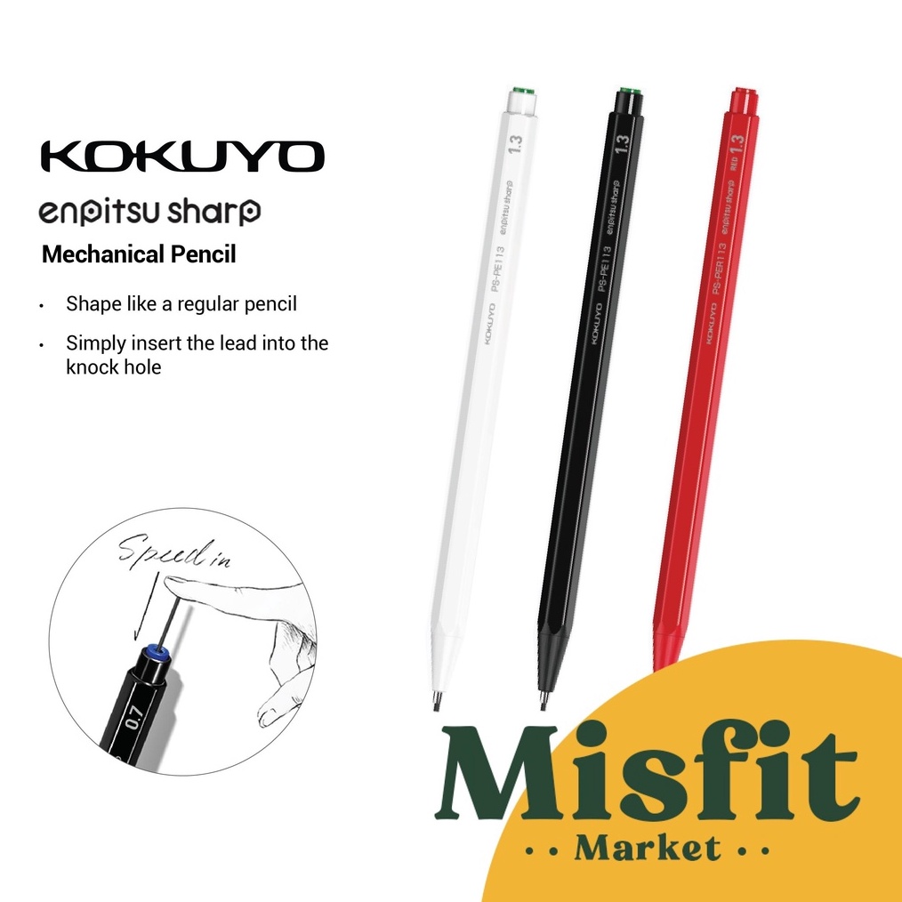 

KODE Q22X Kokuyo Enpitsu Mechanical Pencil 3 5 7 9 13 mm Pensil Mekanik Mekanikal