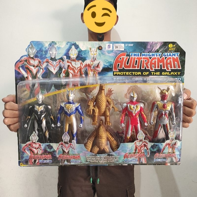 Mainan Set Figur Ultraman & Monster - Paket Action Figure Ultramen Koleksi Anak Laki Cowok