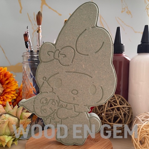 

KODE T26B DIY Wood Character Painting Mewarnai Melukis Kayu Karakter Melody Doll Woodengem
