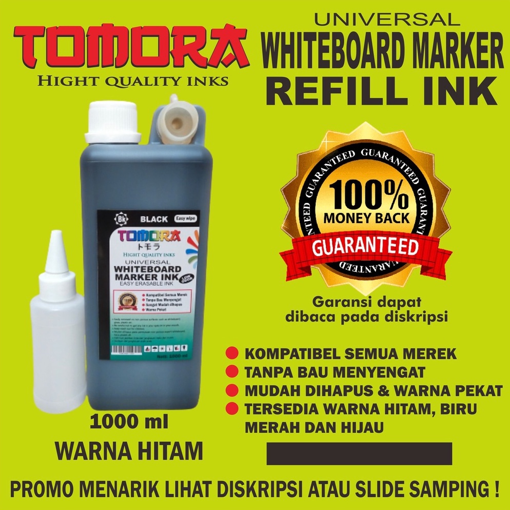 

KODE W2K Tinta Spidol Whiteboard Tomora 1 liter Warna Hitam Mudah dihapus
