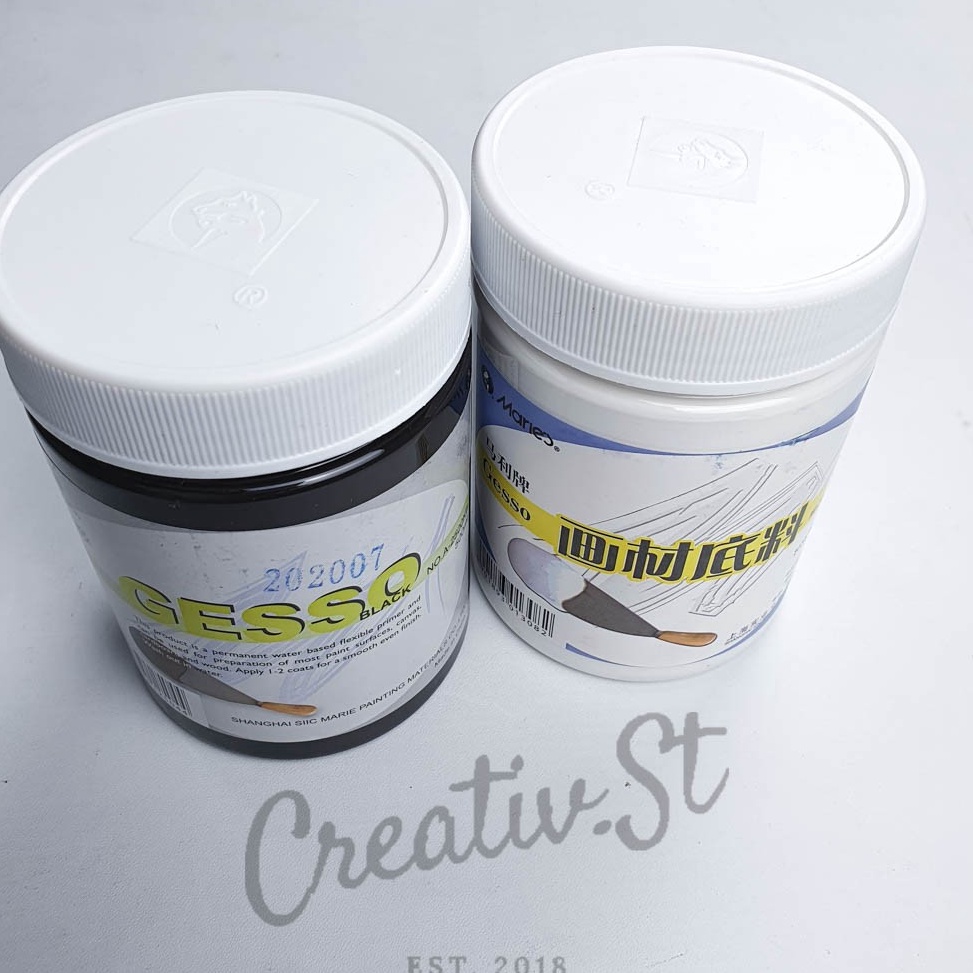 

KODE D96N Maries Gesso White Black 5 ml Cairan Cat Dasar