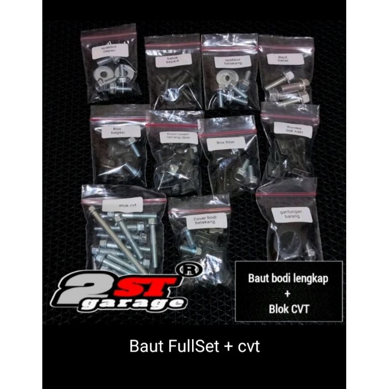 Baut FULLSET beat karburator + Baut full CVT beat karburator
