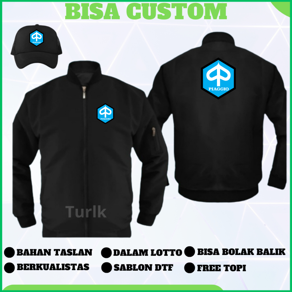 Jaket Piaggio Jaket Motor Piaggio Bomber Custom