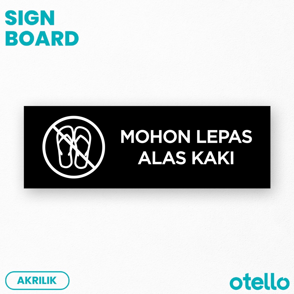

Mohon Lepas Alas Kaki Sign Board Label Tempel Akrilik Print Papan Nama Ruangan Petunjuk Ruang UV Sticker Tag Dinding