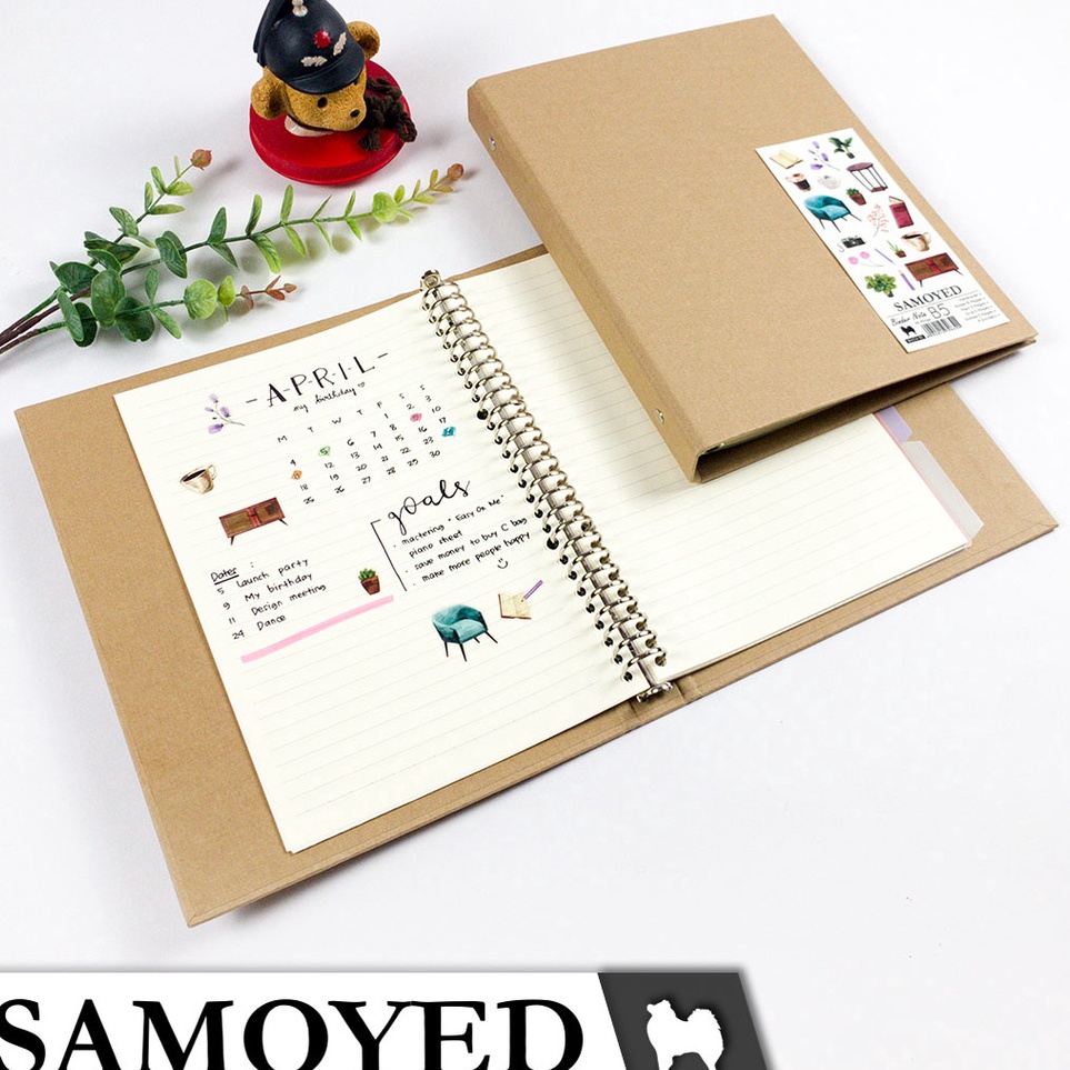 

Harga Promo Binder Note Loose Leaf Binder B5 26 Ring Aesthetic Esthetic Vintage Hardcover Kraft Samoyed BNSV51