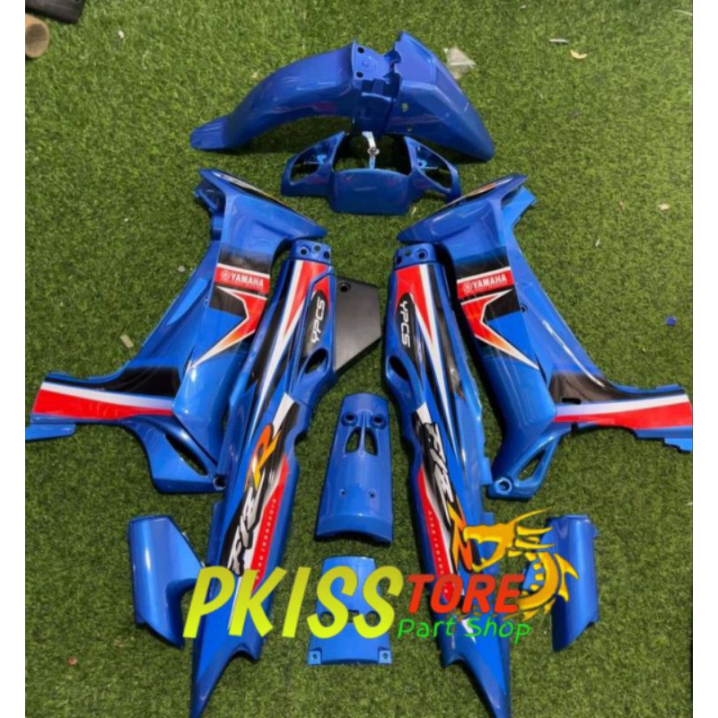 Cover Body Bodi Set Yamaha Fizr Fiz R Custom Biru List Merah