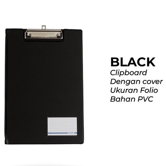 

Best Terlaris Bantex Clipboard Papan Jalan Folio Model Cover Penutup Black
