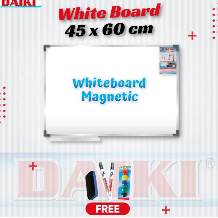 

Papan tulis Whiteboard DAIKI Magnetic Uk 45x6 Cm