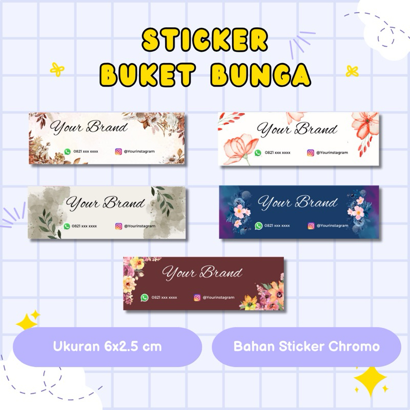 

Sticker buket | Sticker Bouquet | STIKER LABEL BUKET CUSTOM | Stiker Buket Bunga| Label Sticker Bouquet Flower