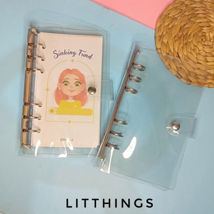 

Terjangkau Buku Binder Transparan ukuran A6 6 Ring Hold Binder PVC Binder Keuangan