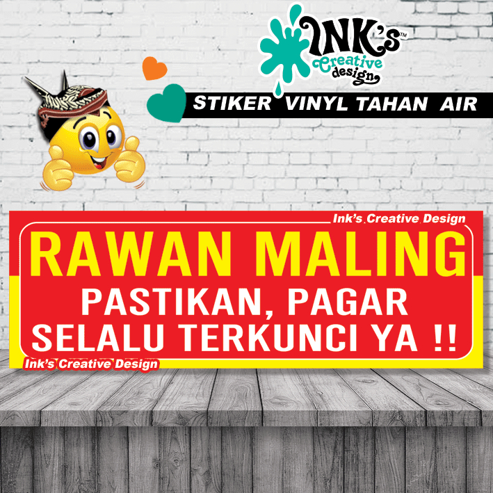 

Stiker Rawan Maling - Waspada Curanmor -kunci Ganda- Kunci Gerbang