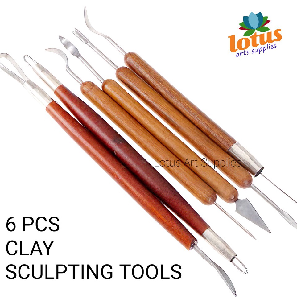 

Gaya Clay Sculpting Wax Tools Set 6 Polymer Ceramic Wood Alat Ukir Butsir