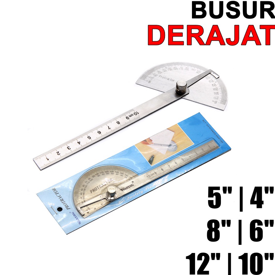 

Penggaris Busur Derajat 18 Stainless Steel Sudut Protactor Alat Ukur
