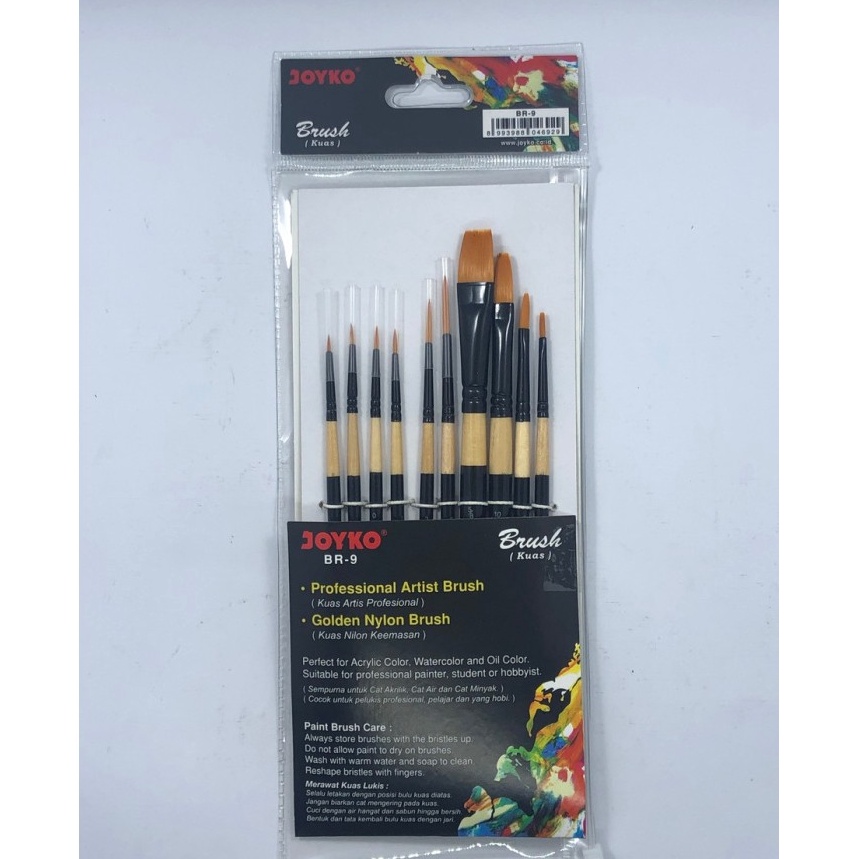 

JOYKO KUAS SET BR9 FLAT ROUND NYLON