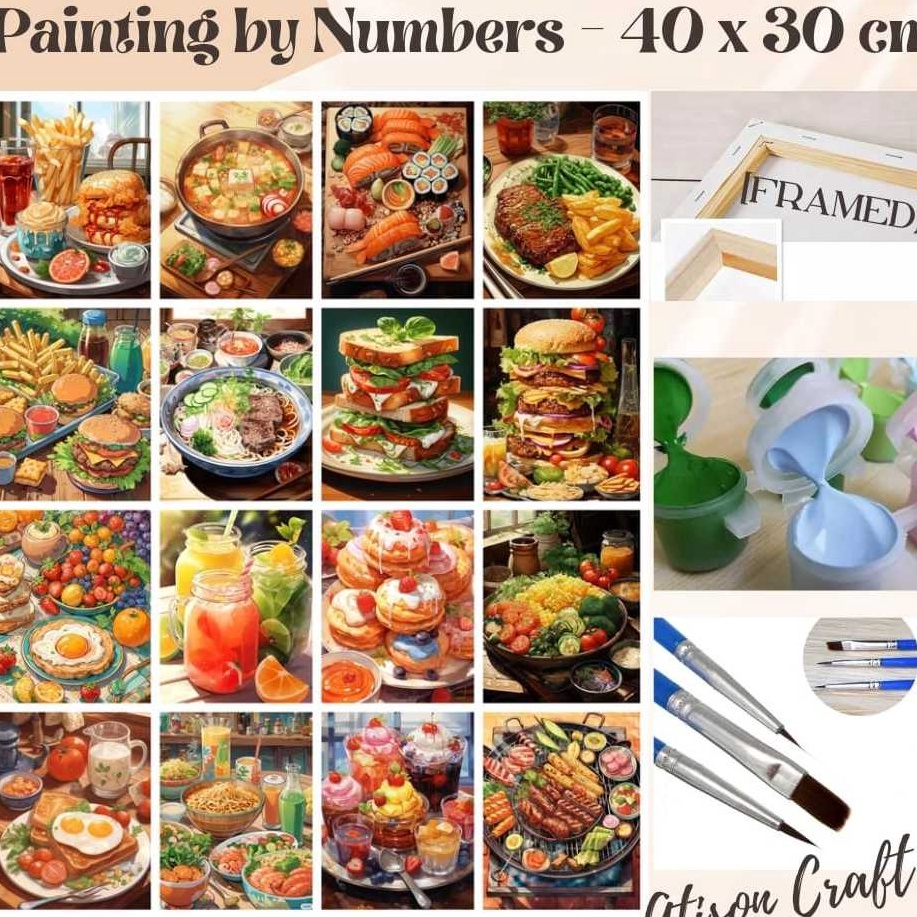 

FRAMED Paint By Number 4 x 3 cm painting kit 4x3 cm