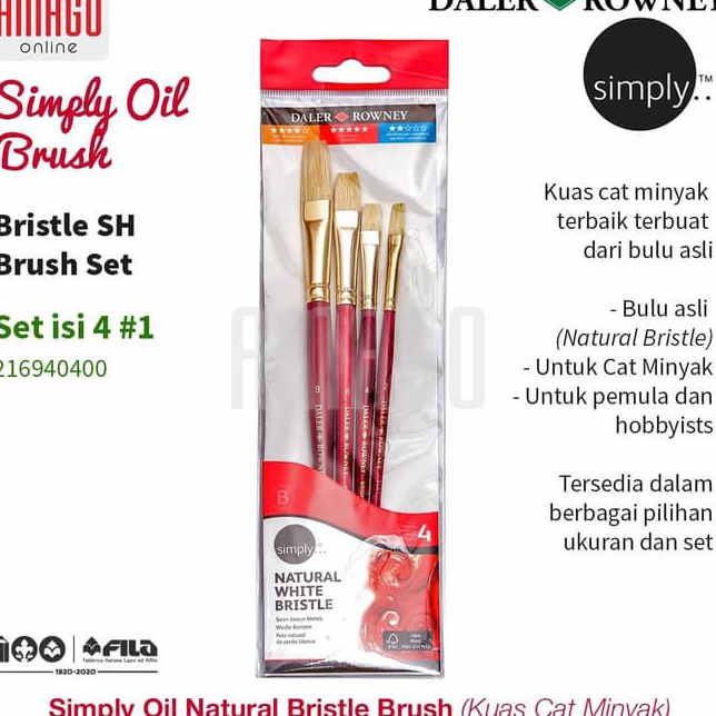 

Terlaku DALERROWNEY Simply Oil Bristle SH Brush Set 4 pcs 1 216944