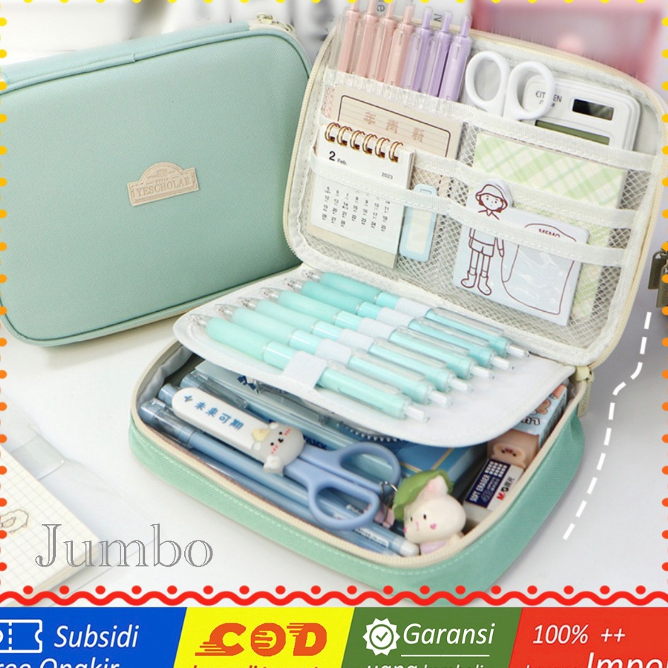 

Hot Sale TXS26 Pen Pencil Case Kotak Tempat Pensil JUMBO YeScholar Macaron Color MKT