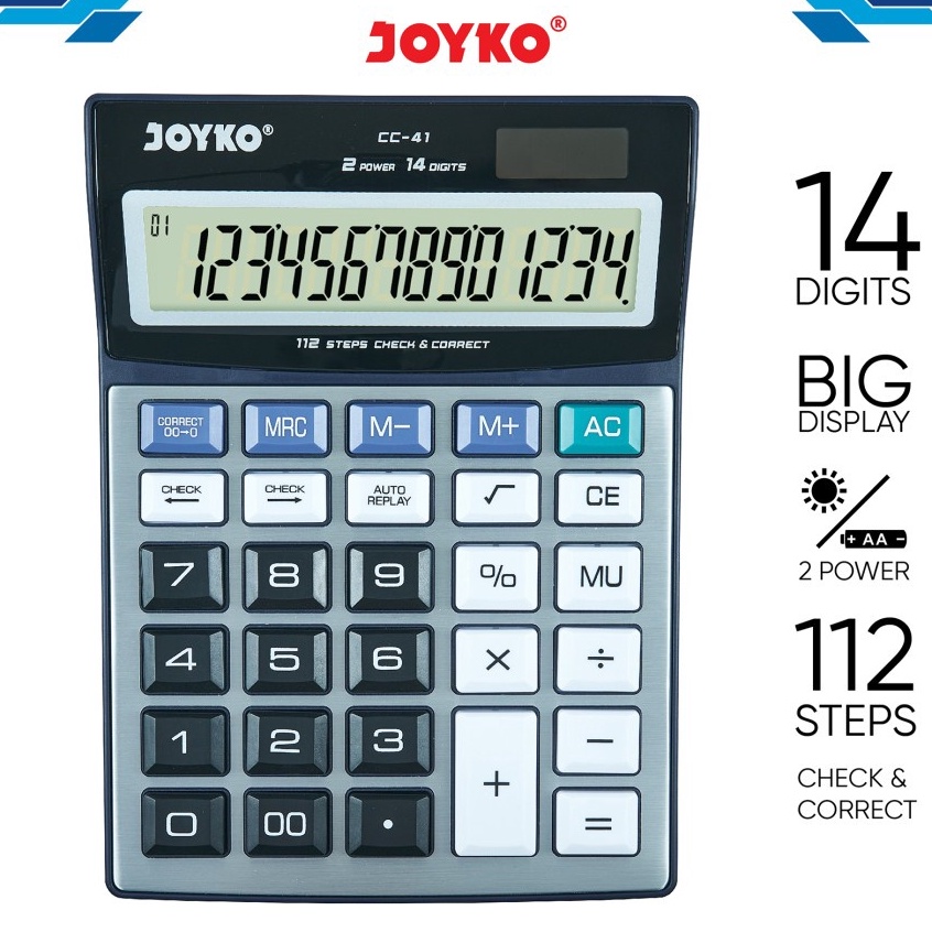 

JOYKO CC41 KALKULATOR CHECK CORRECT 14 DIGIT CALCULATOR DESKTOP CC41