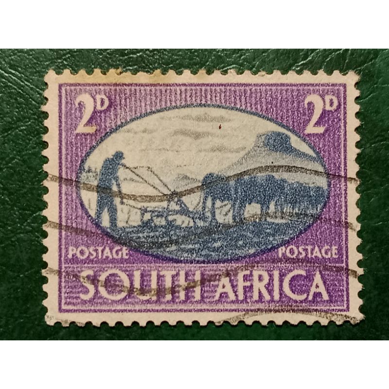 

Prangko South Africa 2 penny tahun 1945 USED