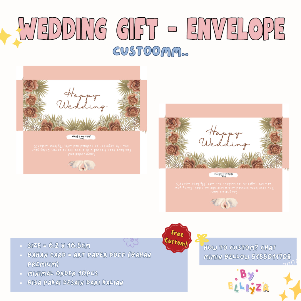 

Wedding Envelope - Amplop Angpao Nikah Custom