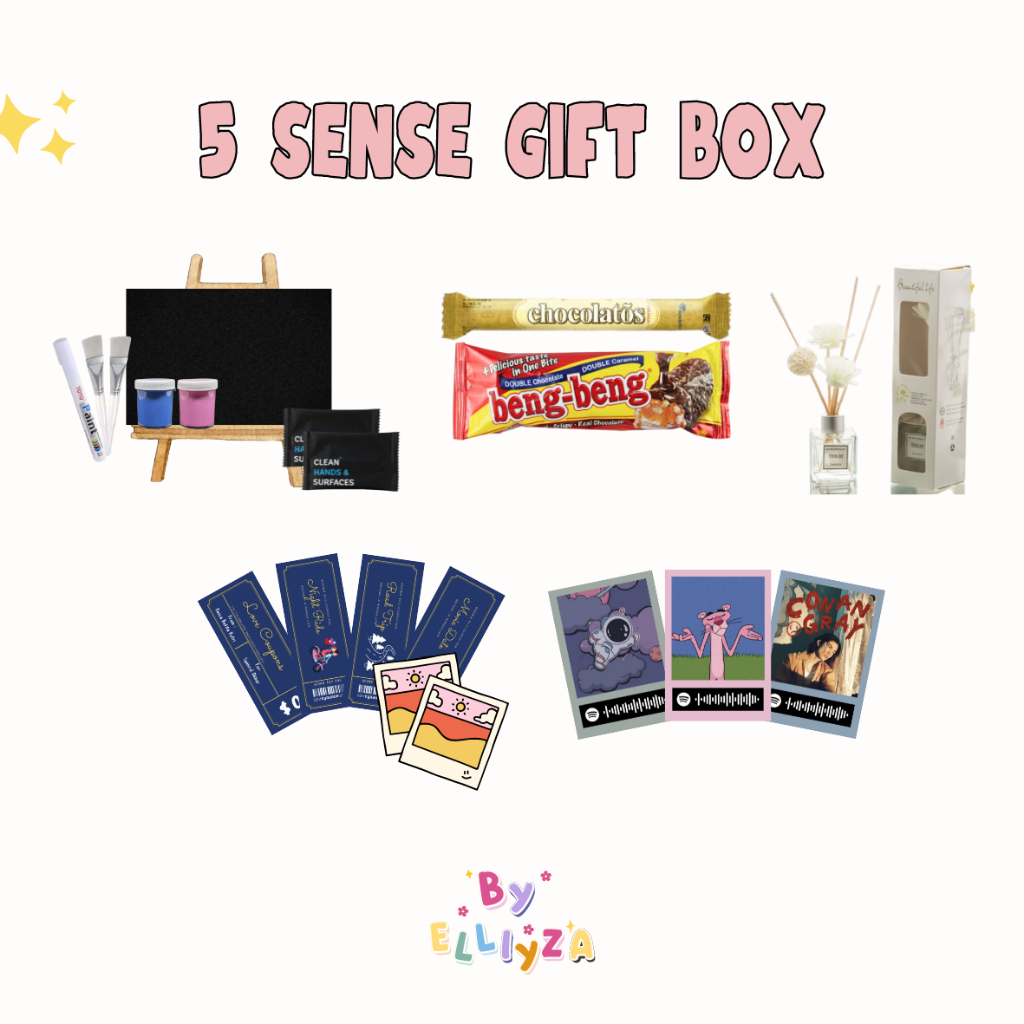 

Five Sense GiftBox | For Anniversarry Birthday Graduation | Couple | Bestie