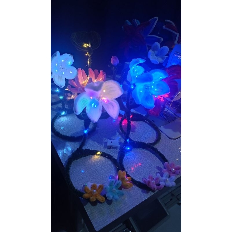 LAMPU TIDUR KAWAT BULU/Pipecleaner/ Lampu LED kawat bulu/ Bunga Pipecleaner