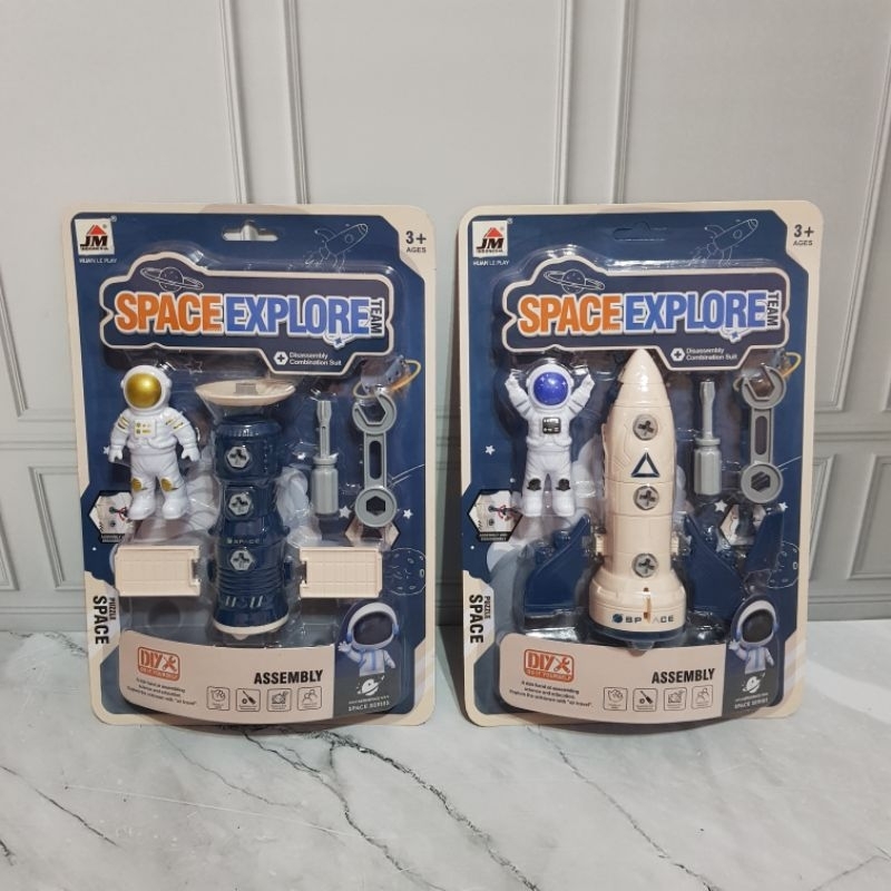 Mainan Diecast Satelit Pesawat Antariksa Apolo - Mainan DIY Pesawat Luar Angkasa